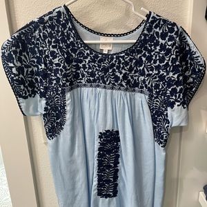 J Marie embroidered blouse